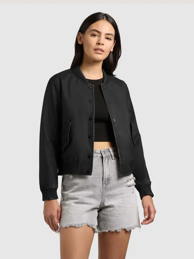 khujo-wendejacke-zeya-black-damen-kunstleder-blouson image 1