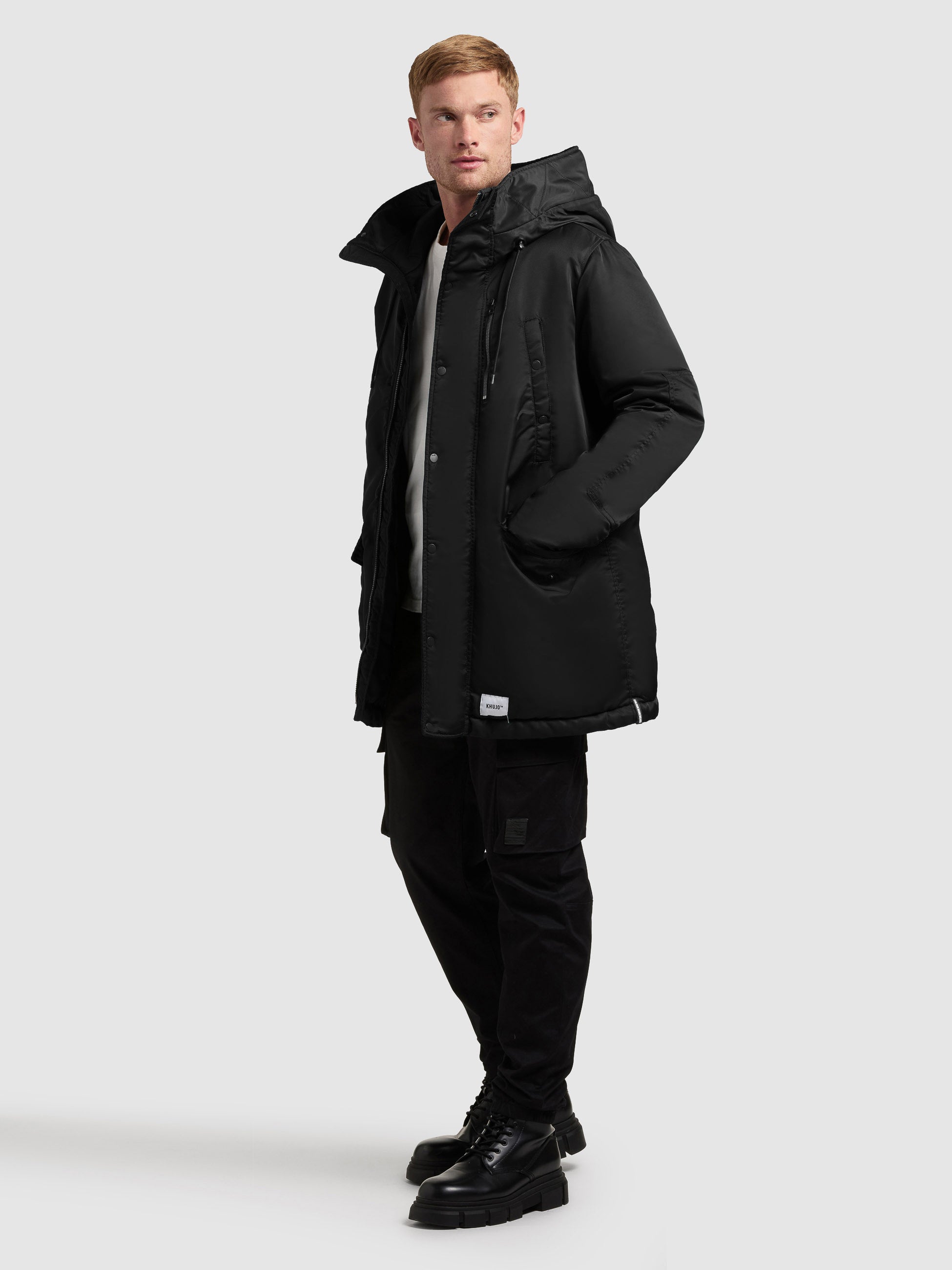 khujo-mantel-pakpao-black-damen-parka-loose-fit image 2