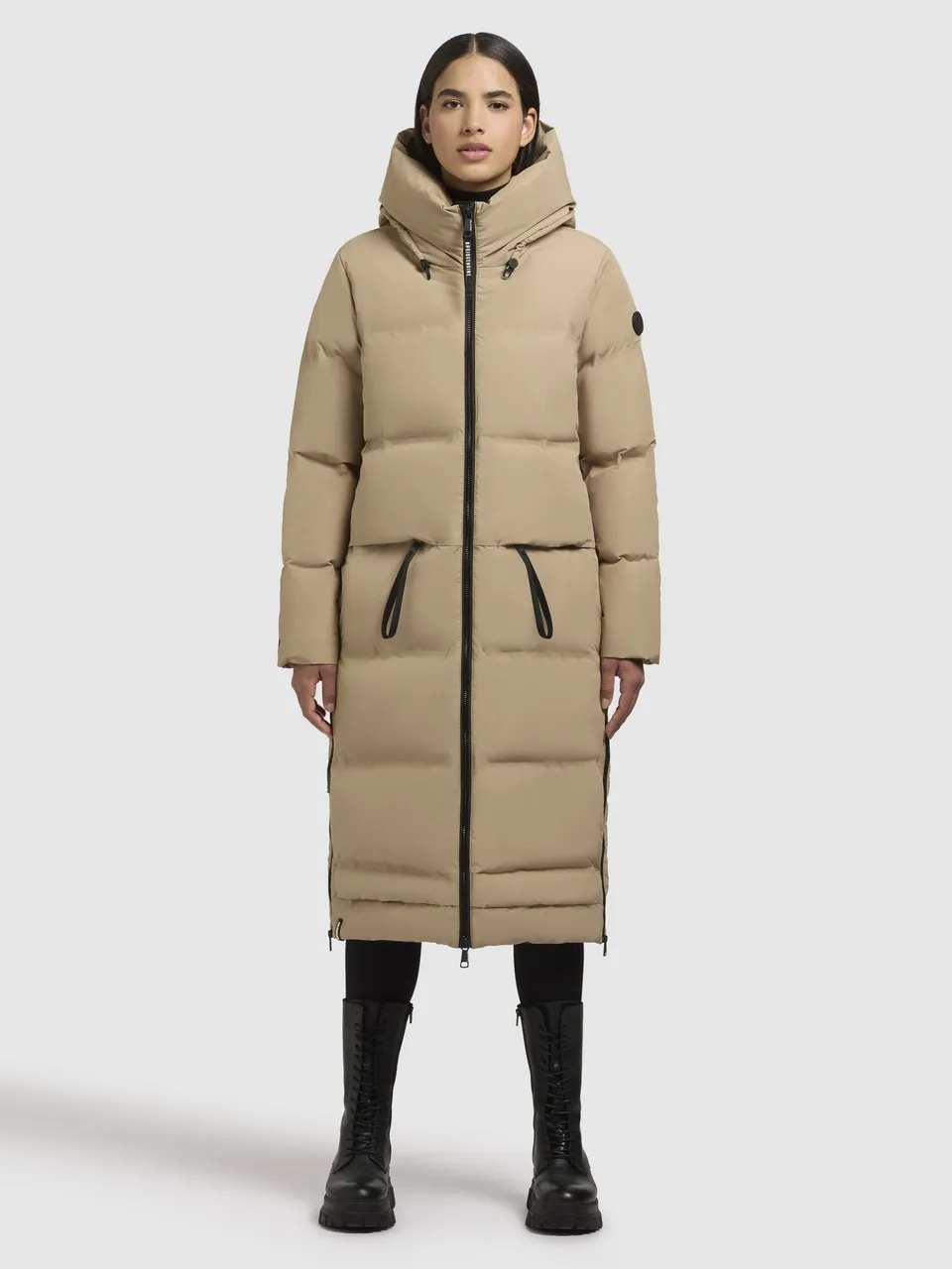 khujo-coat-aroma-damen-steppmantel-in-sand image 1