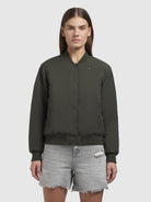 khujo-crystal-damen-bomberjacke-stepp-dark-green image 4