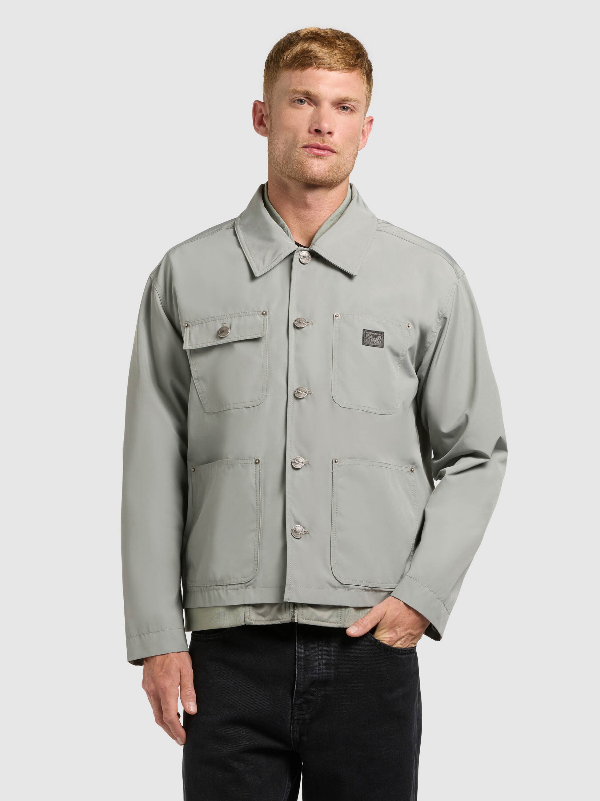 khujo-jacke-raise-cloud-green-herren-fieldjacke-regular-fit-mit-cargo-taschen image 8