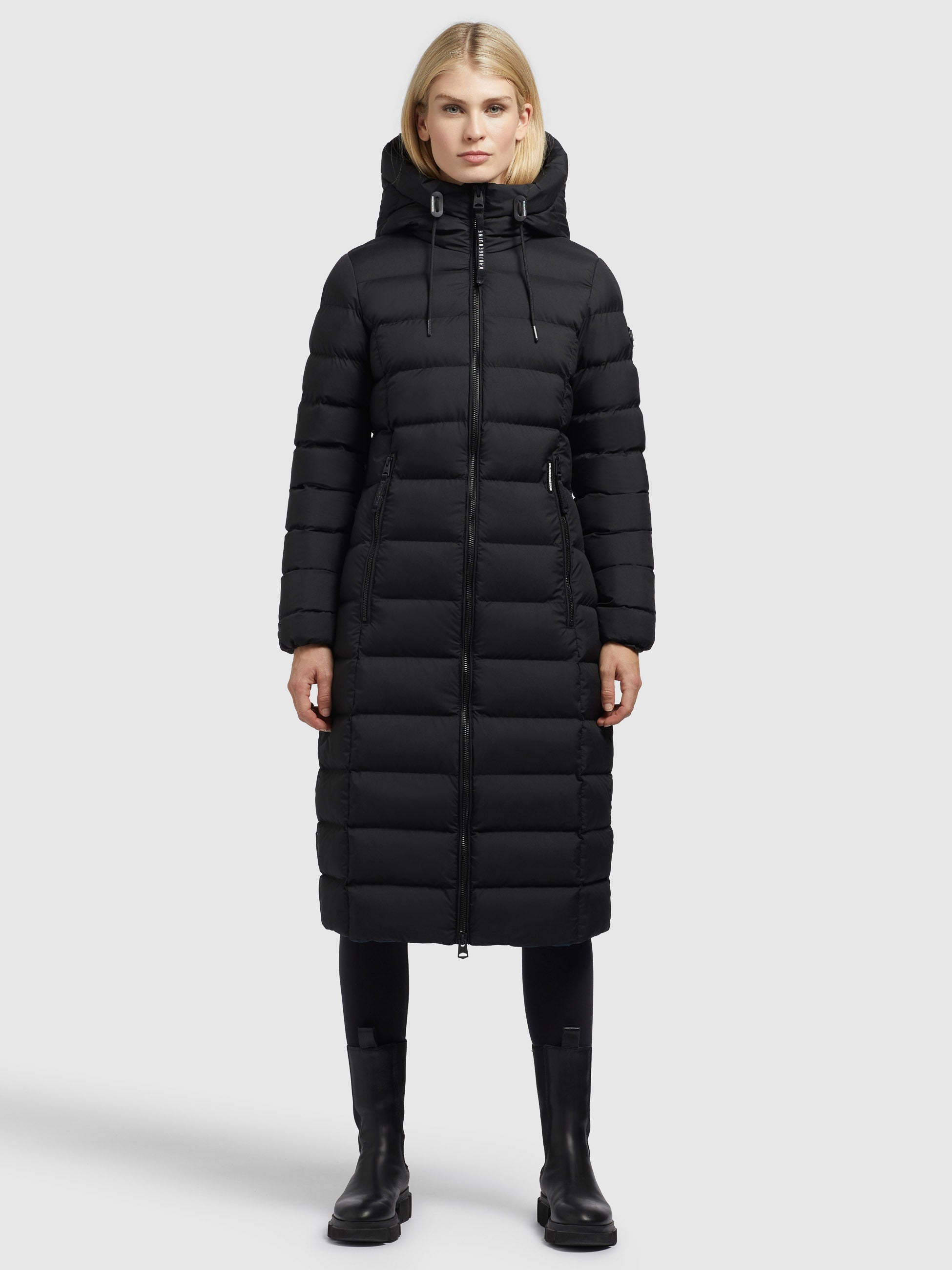 khujo-simmie-damen-coat-black-steppmantel-knielang-regular-fit image 1
