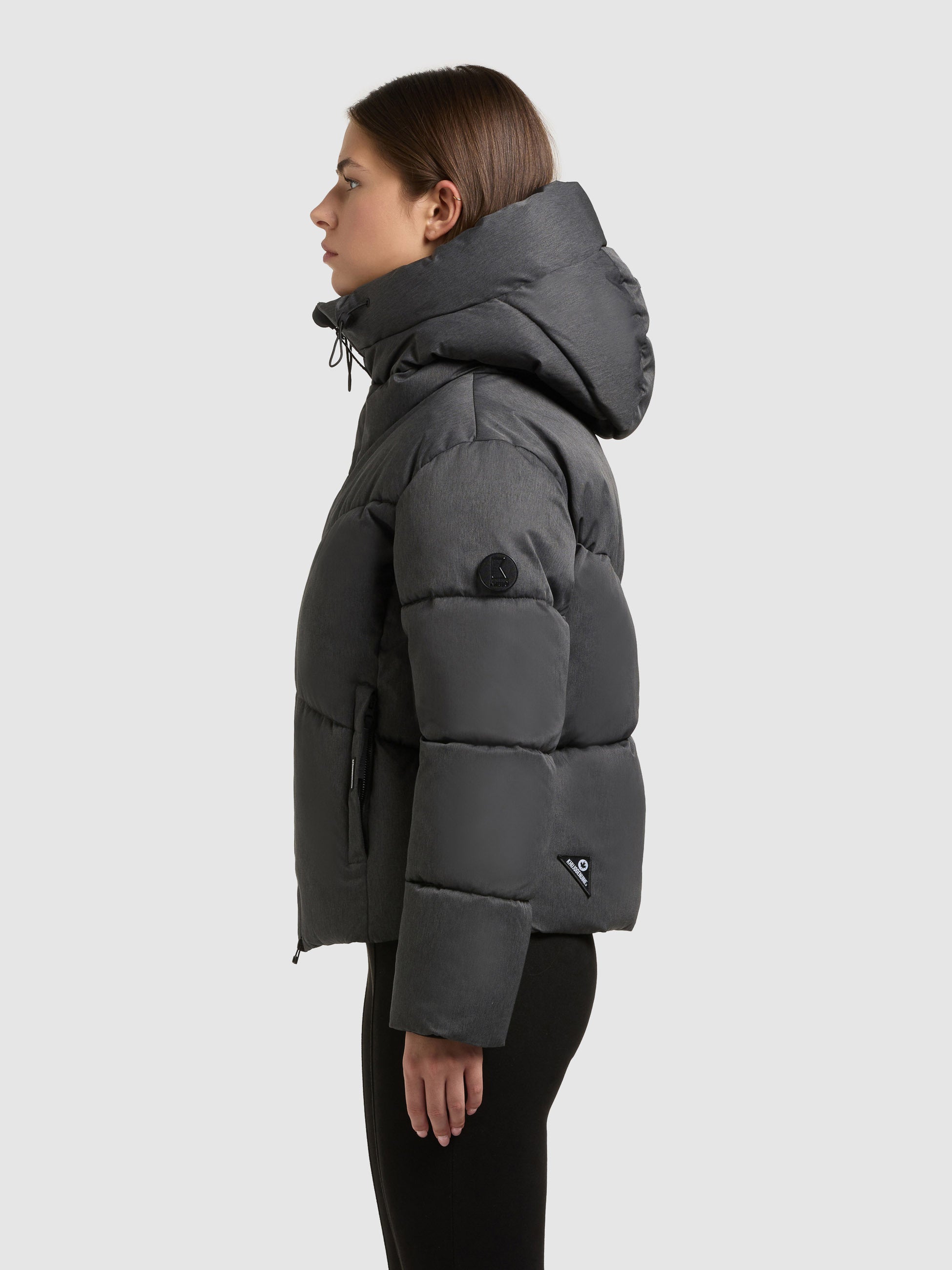 khujo-jacke-milly-kurze-steppjacke-dark-melange-grey-mit-kapuze image 5