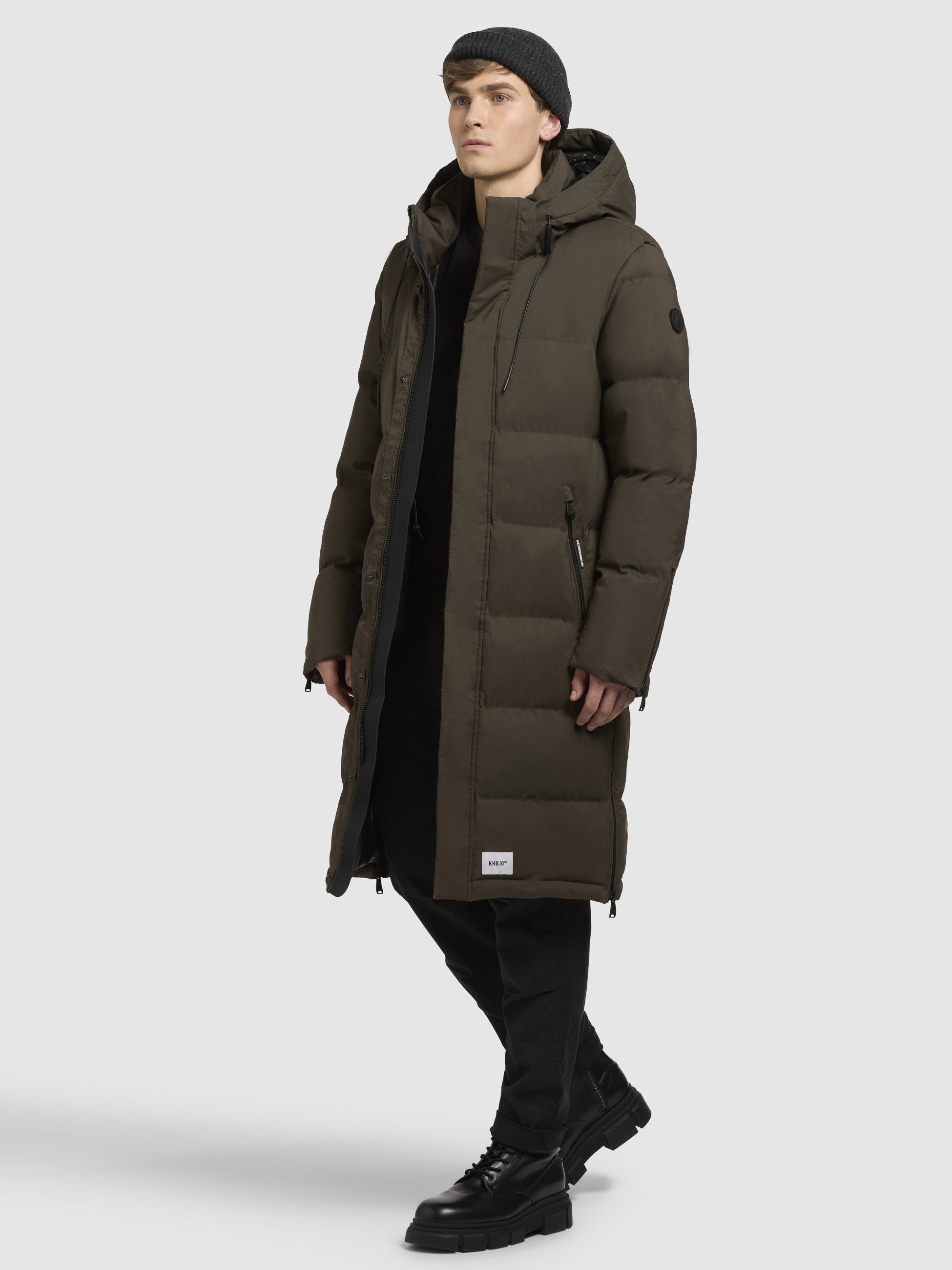 khujo-major2-damen-steppmantel-khaki image 2