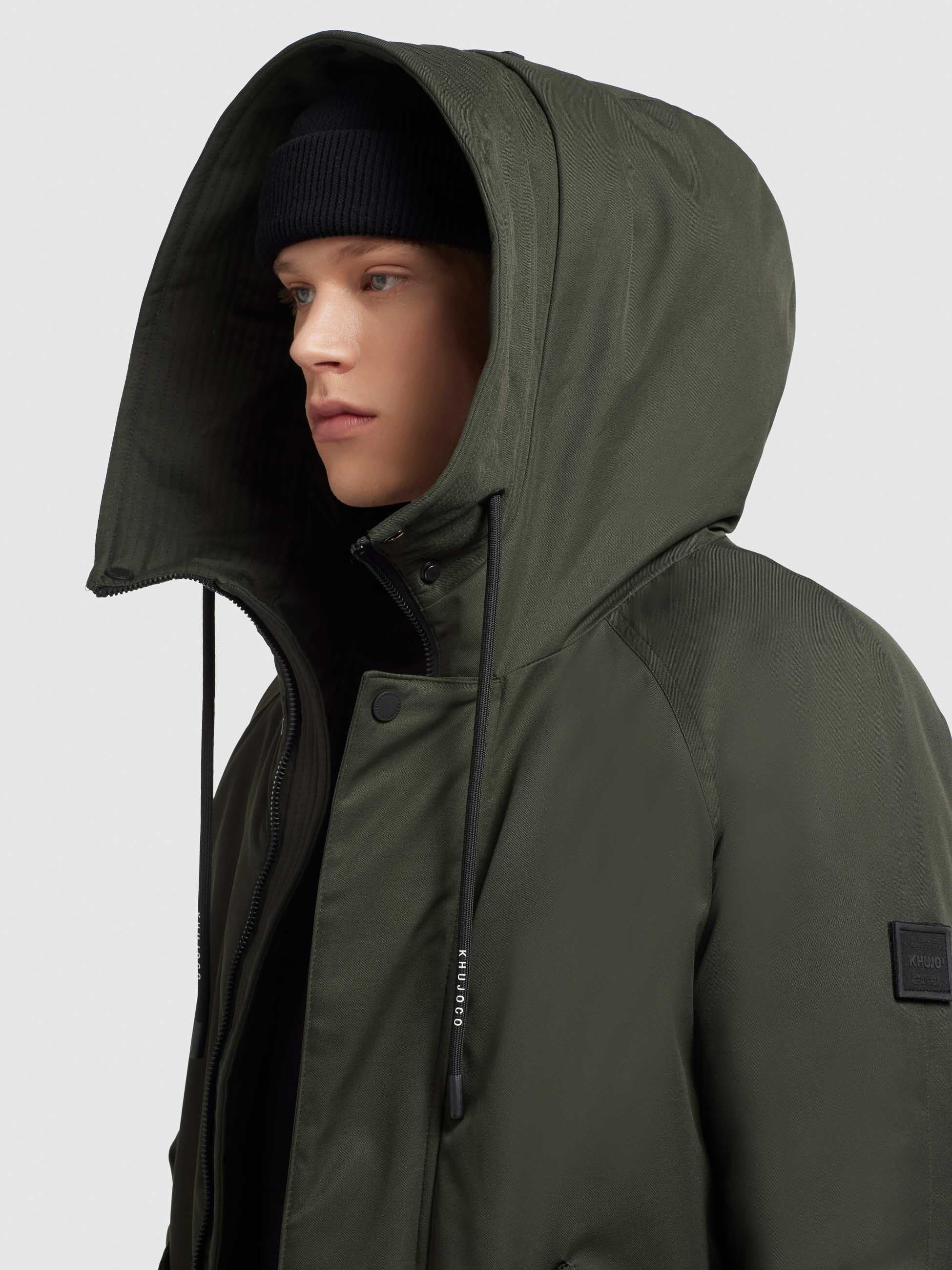 khujo-kurzmantel-hant-dark-green-damen-winterjacke-leicht-wattiert image 7