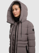 khujo-coat-enakh-graphite-gray-damen-knielanger-steppmantel-slim-fit image 7