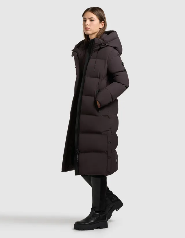 khujo-mantel-coulin-matt-moody-plum-damen-steppmantel-knielang-ultraleicht image 1