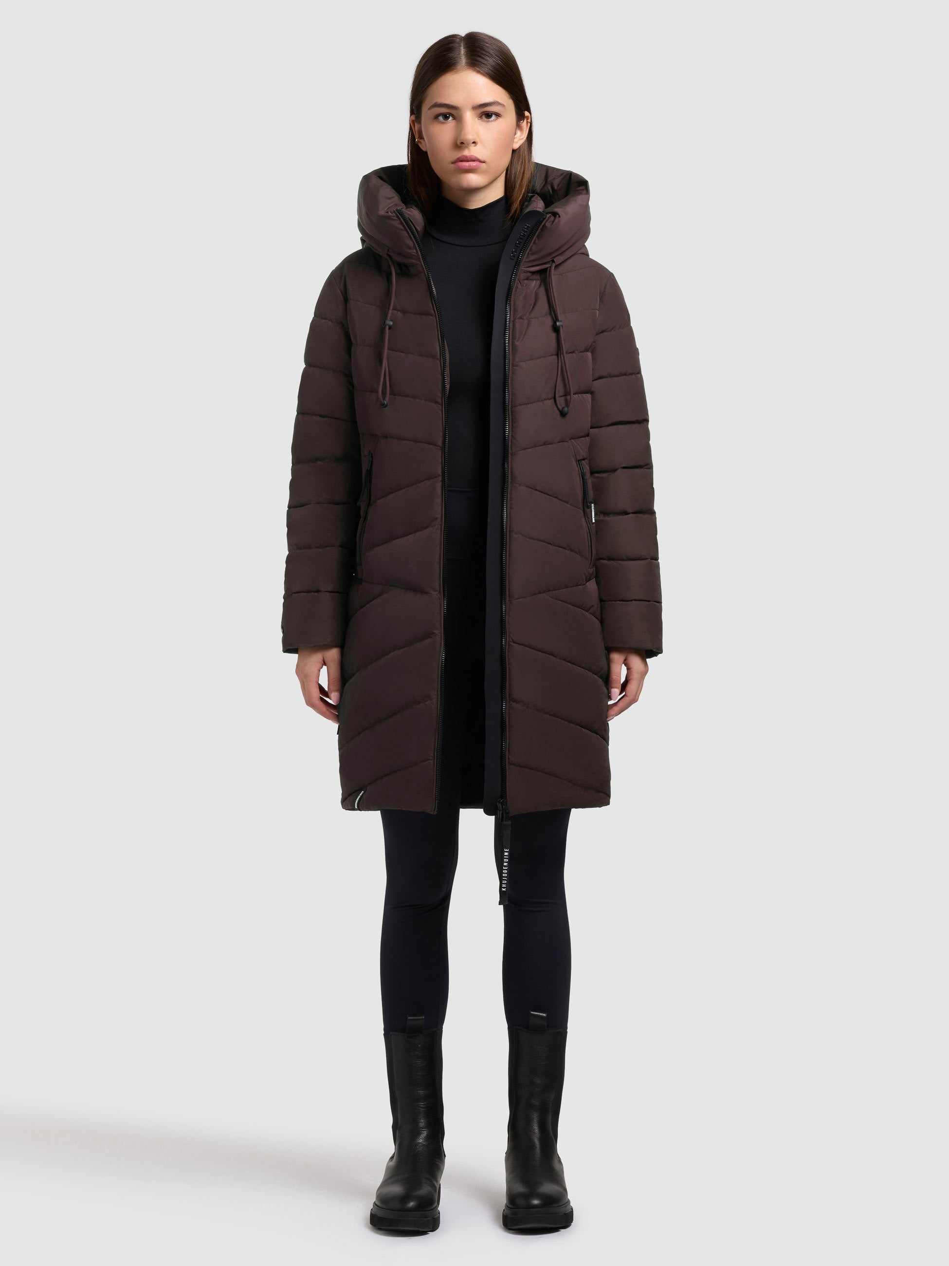 khujo-vare-steppmantel-damen-kurzer-wintermantel-in-moody-plum image 2