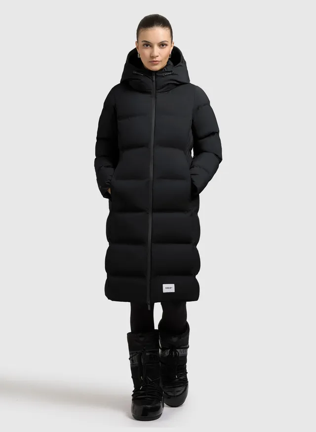 khujo-mantel-finnie3-black-damen-steppmantel-knielang image 1