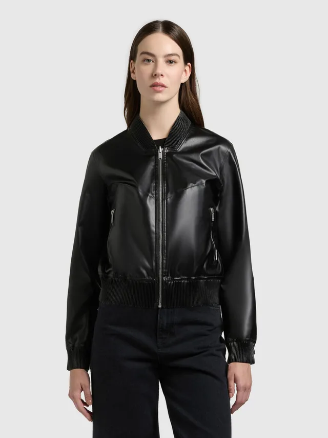 khujo-wendejacke-falena-black-blouson-aus-kunstleder-beidseitig-tragbar image 1