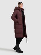 khujo-coat-nalu-damen-steppmantel-knielang-moscato-red image 6