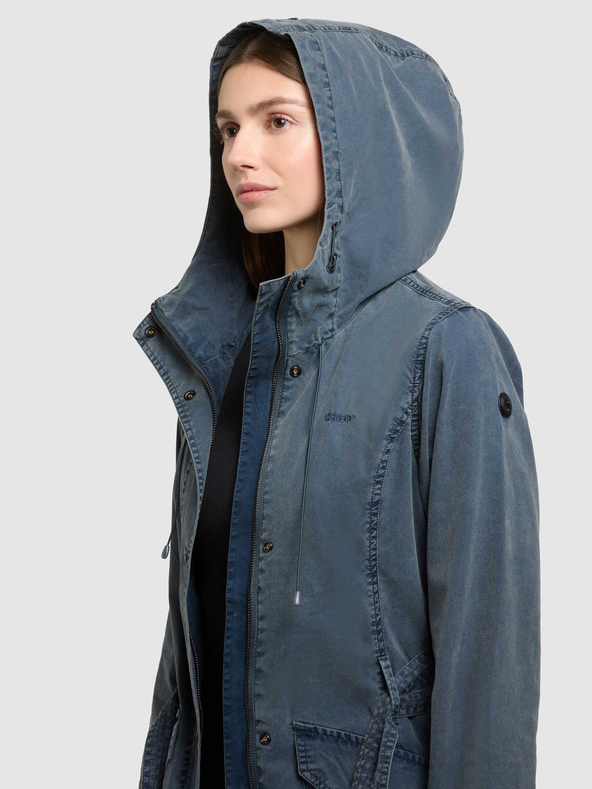 khujo-prea-damen-sommerparka-atlantic-blue-trenchcoat-parka-mit-g-rtel image 7