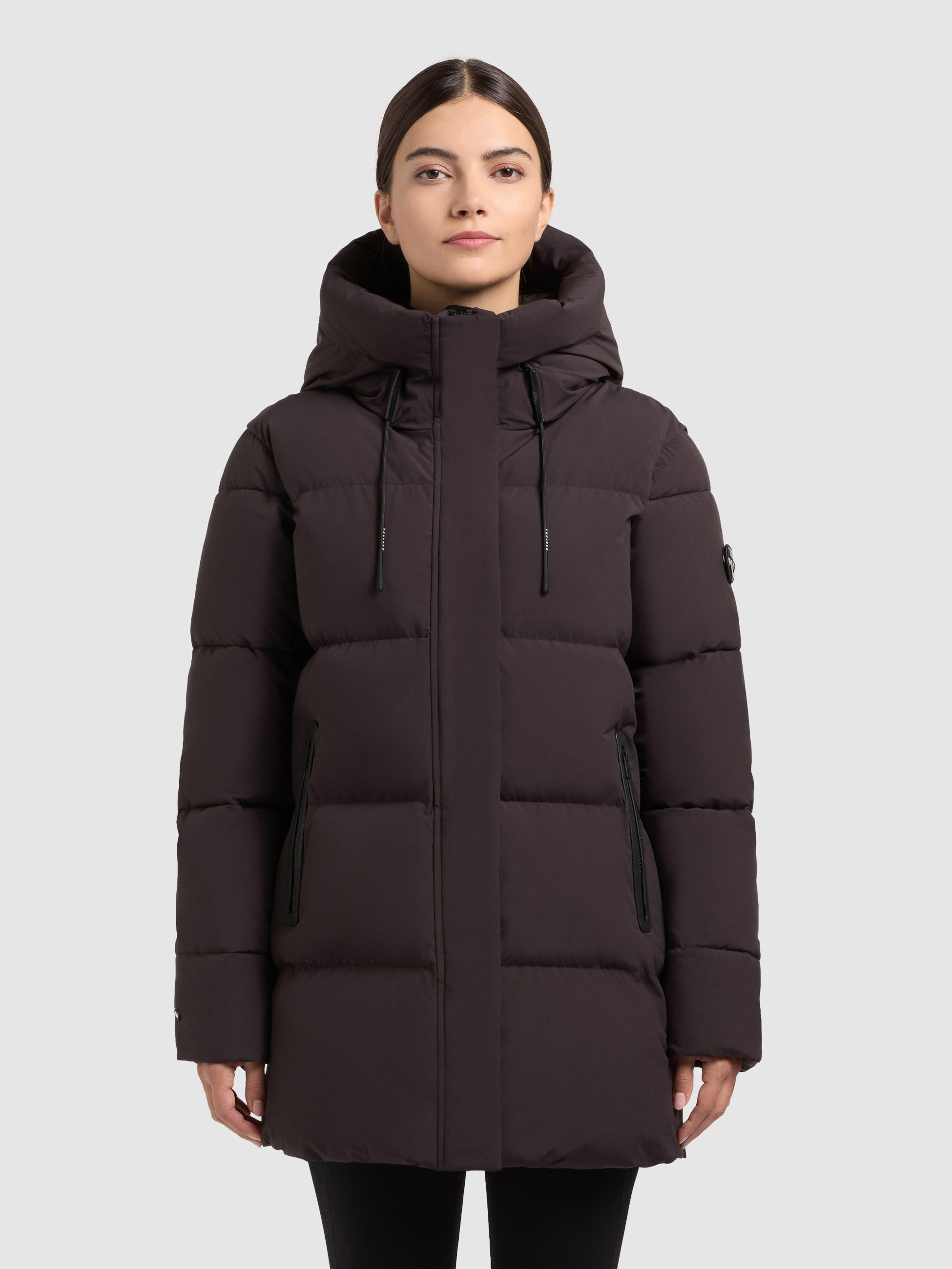khujo-drown-matt-damen-steppjacke-moody-plum-loose-fit image 4
