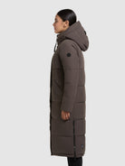 khujo-coat-cami-graphite-gray-knielanger-damen-steppmantel image 5