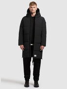 khujo-mantel-lear-black-damen-steppmantel-loose-fit image 2