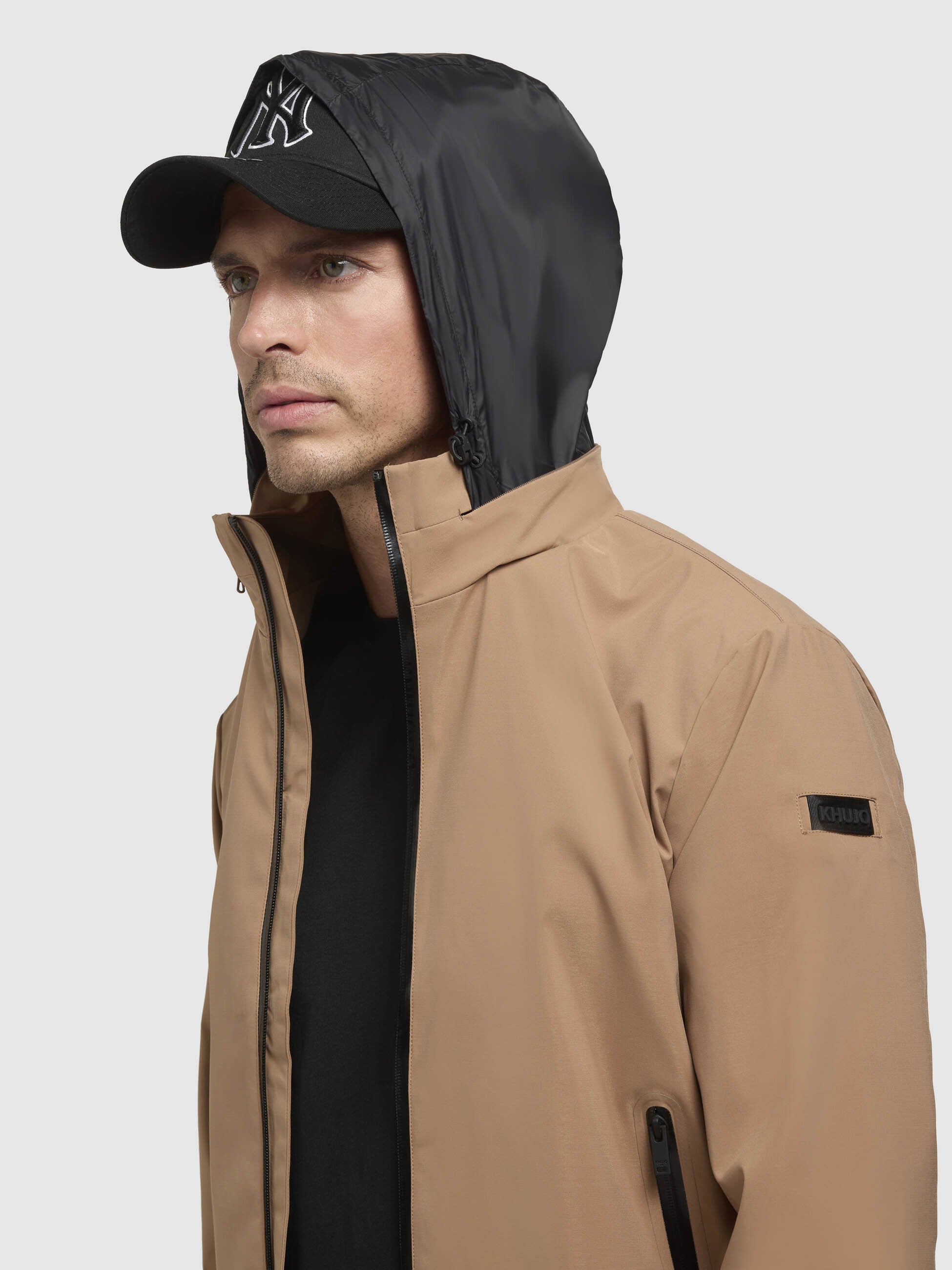 khujo-jacke-kayo-kamel-h-ftlange-bomberjacke-mit-verstaubarer-kapuze image 7