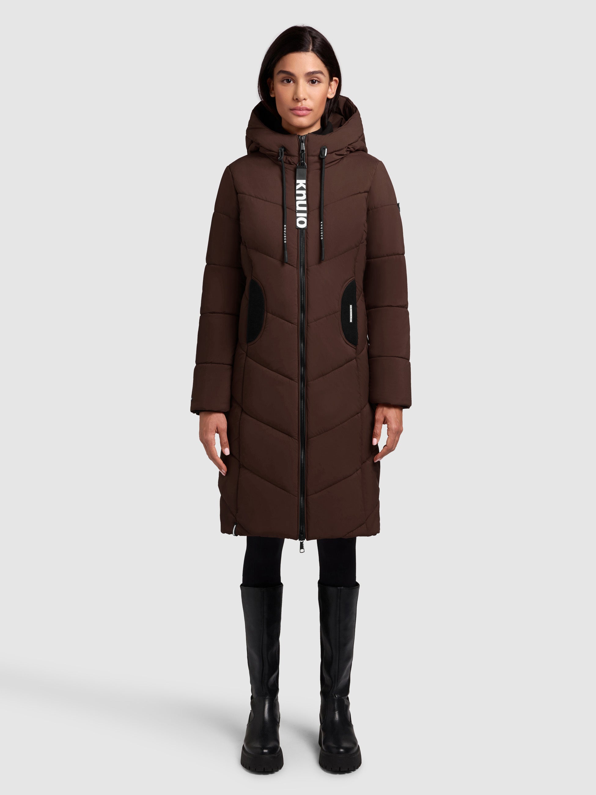 khujo-mantel-aribay4-light-dark-brown-lange-steppjacke image 1