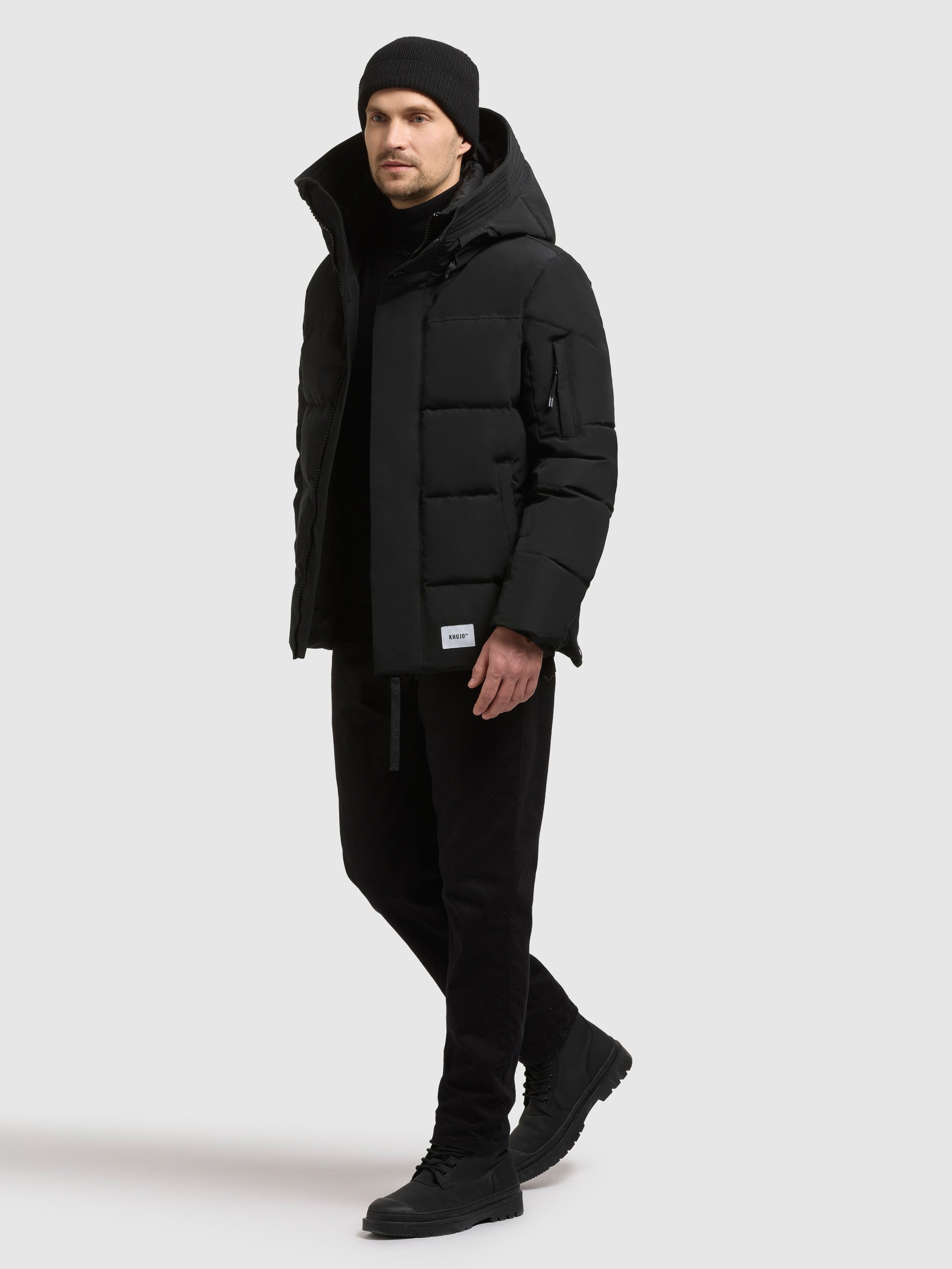 khujo-bard2-steppjacke-black-mit-kapuze image 2