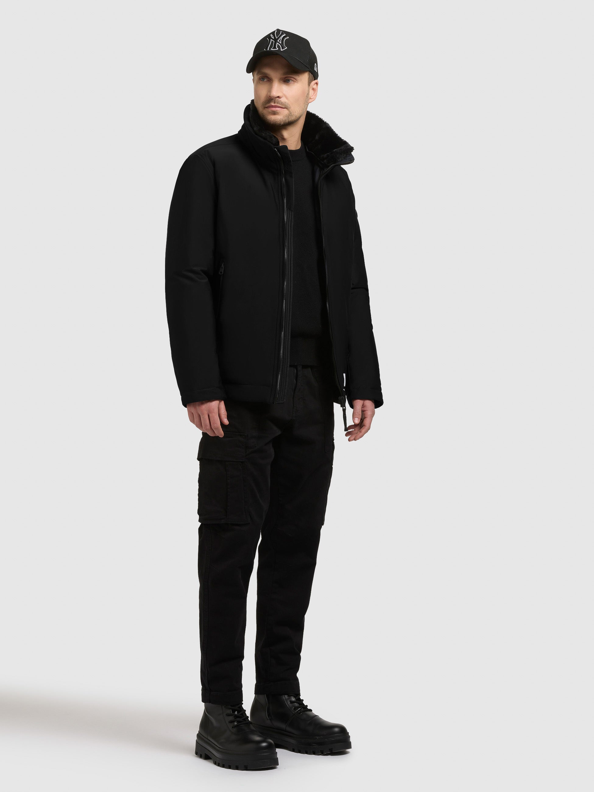 khujo-jacke-huey-black-h-ftlange-damen-blousonjacke-mit-teddyfleece image 2